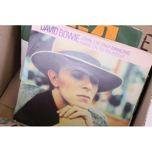 1088 - Vinyl - Around 50 x David Bowie 45s mainly in company and picture sleeves to include Sound and Visio... 