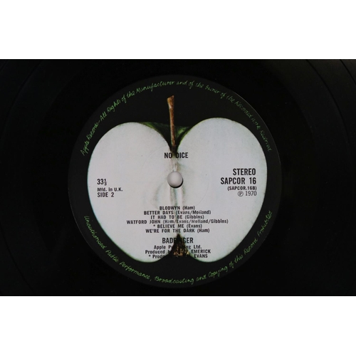 1510 - Vinyl - Bad Finger No Dice (Apple SAPCOR 16) Stereo, gatefold sleeve needs reglue to top seam, and h... 