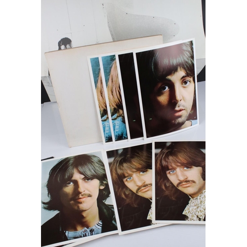 3 - Vinyl - The Beatles White Album LP mono PMC7067-8, numbered 0001376 with 8 x coloured prints and pos... 