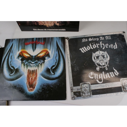 40 - Vinyl - Motorhead 7 LP's to include Self Titled (WLK 2), No Sleep At All (GWLP31), Rock N Roll (GWLP... 