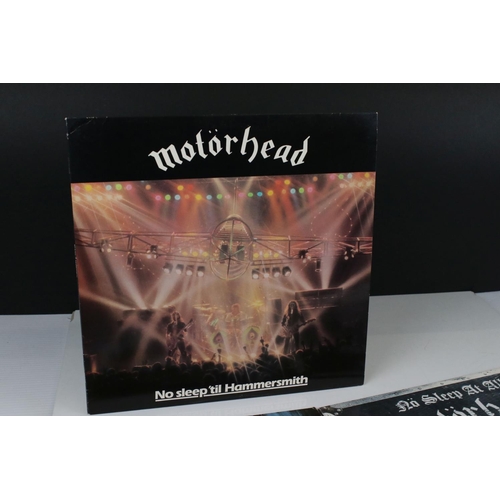 40 - Vinyl - Motorhead 7 LP's to include Self Titled (WLK 2), No Sleep At All (GWLP31), Rock N Roll (GWLP... 