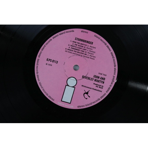 412 - Vinyl - John & Beveryly Martin Stormbringer LP on Island ILPS0113 with pink label and 'i' logo, vg/v... 