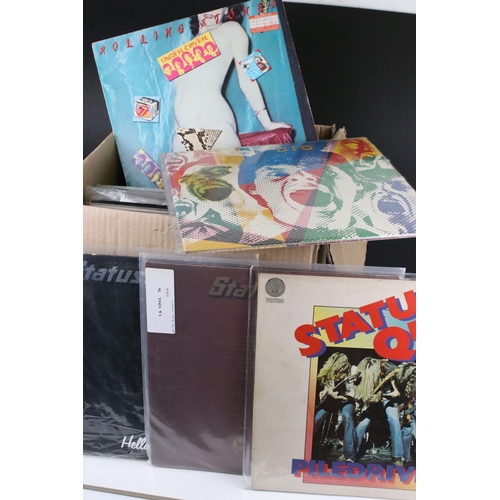 420 - Vinyl - Around 55 UK Rock LPs to include Status Quo, Uriah Heep, Rolling Stones, Wishbone Ash etc, s... 