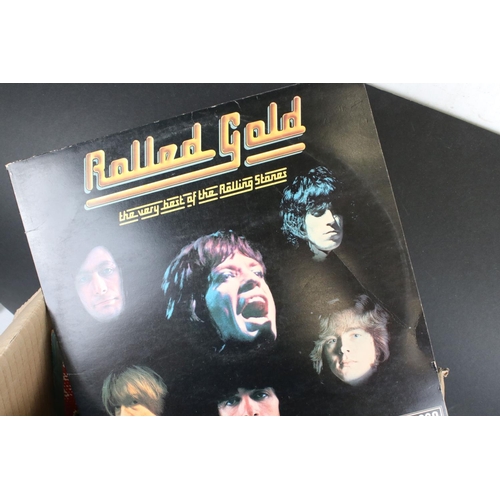 420 - Vinyl - Around 55 UK Rock LPs to include Status Quo, Uriah Heep, Rolling Stones, Wishbone Ash etc, s... 