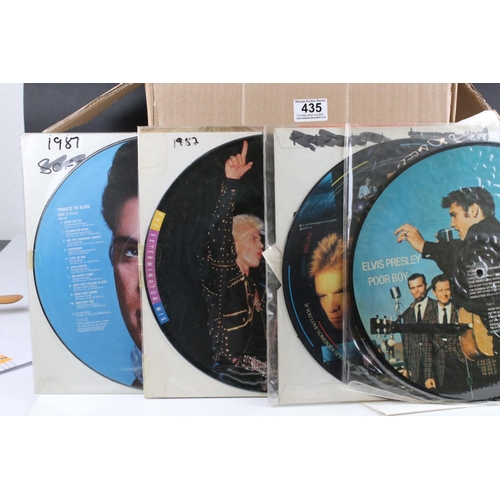 435 - Vinyl - Approx 50 vinyl pictures discs spanning the genres to include Elvis Presley, Billy Idol, Sti... 