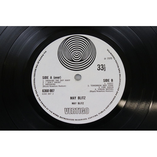 44 - Vinyl - May Blitz (Vertigo 6360 007) sleeve VG but has heavy shelf wear to seams and corners, spine ... 