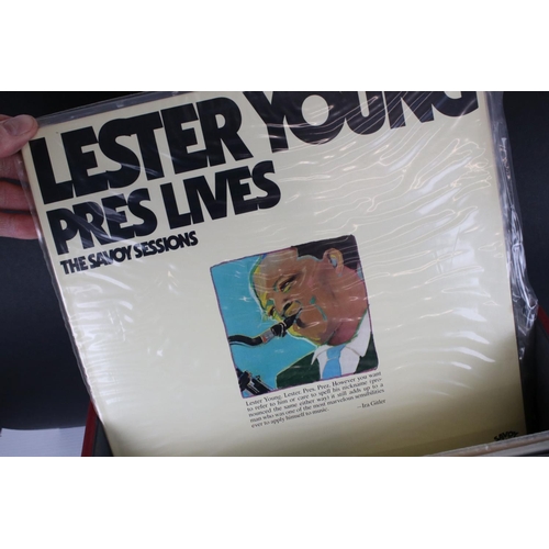 443 - Vinyl - Lester Young collection of over 20 LP's to include The Story Of Vol 1-4 on CBS, The Definiti... 