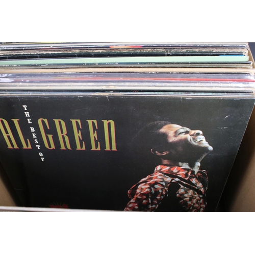 447 - Vinyl - Around 100 LPs from the 1960s-1980s featuring various artists and genres, vg+ overall