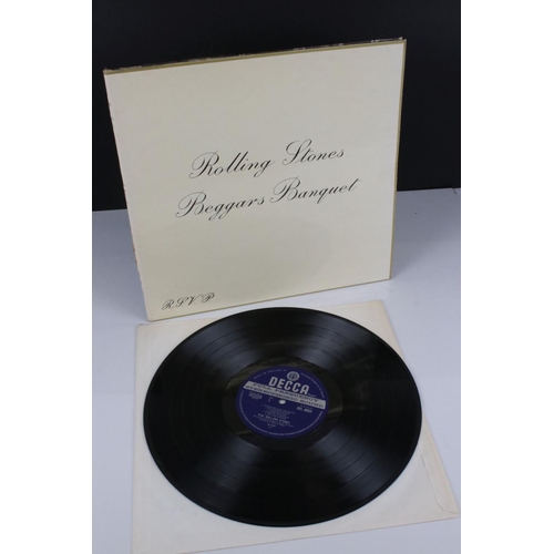 473 - Vinyl - The Rolling Stones Beggars Banquet (SKL 4955) blue Decca label, Mirage Music, titles centred... 