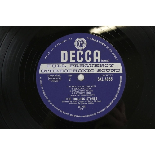 473 - Vinyl - The Rolling Stones Beggars Banquet (SKL 4955) blue Decca label, Mirage Music, titles centred... 