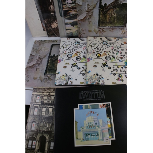 492 - Vinyl - 10 Led Zeppelin LPs to include some duplicates including III (2401002) and (K50002) German p... 