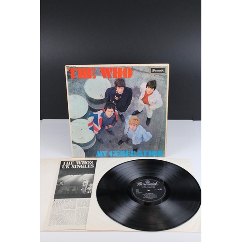 6 - Vinyl - The Who My Generation LP on Brunswick LAT8616 mono with laminated front sleeve, silver & bla... 