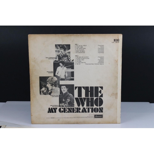 6 - Vinyl - The Who My Generation LP on Brunswick LAT8616 mono with laminated front sleeve, silver & bla... 