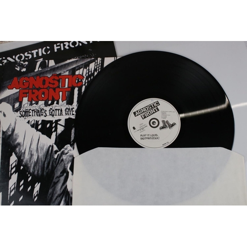 1437 - Vinyl - Agnostic Front - Four LPs to include Cause For Alarm (German pressing), Liberty and Justice ... 