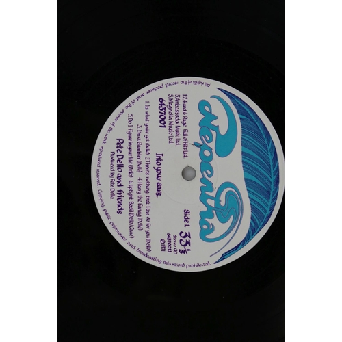 1486 - Vinyl - Pete Dello and Friends Into Your Eyes LP on Nepentha 6437001, sleeve showing with sticker te... 