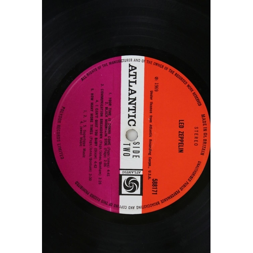 7 - Vinyl - Led Zeppelin One (588171) Atlantic red/maroon label, Superhype publishing credit, turquoise ... 