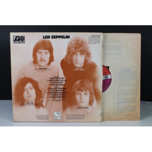 7 - Vinyl - Led Zeppelin One (588171) Atlantic red/maroon label, Superhype publishing credit, turquoise ... 