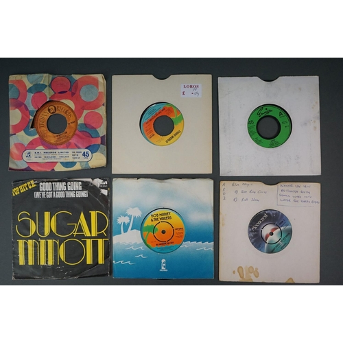 1474 - Vinyl - Approx 40 Reggae 45's featuring Trojan etc mainly in plain sleeves. Condition varies