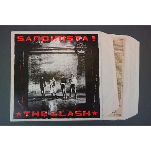 1198 - Vinyl - Two The Clash vinyl LP's to include London Calling (CBS Record CLASH 3), Sandinista! (CBS Re... 