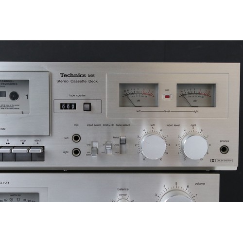 1451 - Music / Hi-Fi Equipment - Technics SL-B2 turntable, Technics M5 cassette deck, Technics SU-Z1 amplif... 