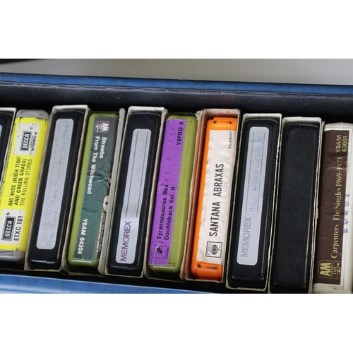 1449 - Collection of 8 track and twin track tapes including Alice Cooper, Santana, Free, The Beatles and ot... 