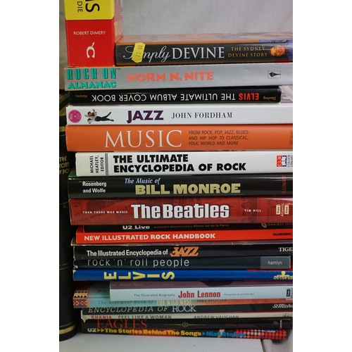 1380a - Books - Large quantity of mainly music related books and magazines to include Rock n Roll, Country, ... 