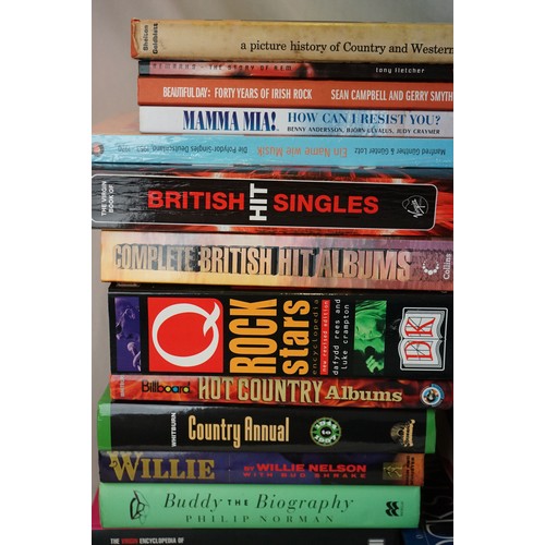 1380a - Books - Large quantity of mainly music related books and magazines to include Rock n Roll, Country, ... 