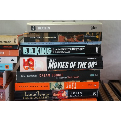 1380a - Books - Large quantity of mainly music related books and magazines to include Rock n Roll, Country, ... 