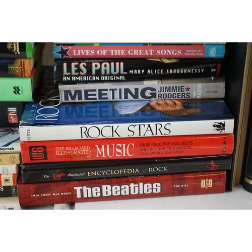 1380a - Books - Large quantity of mainly music related books and magazines to include Rock n Roll, Country, ... 