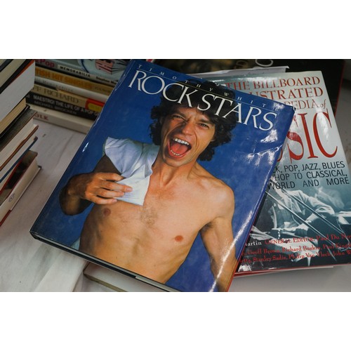 1380a - Books - Large quantity of mainly music related books and magazines to include Rock n Roll, Country, ... 