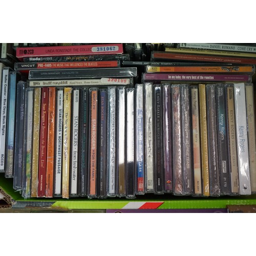 1386 - CD's - Around 300 CD's to include many Country artists, Pop, Rock etc in excellent condition (2 boxe... 