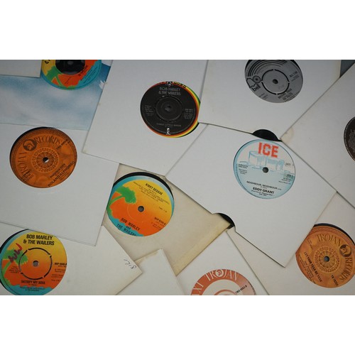 1458A - Vinyl - Approximately 50 Reggae 45s to include Bob Marley & The Wailers, Inner Circle, Emporer Rosko... 