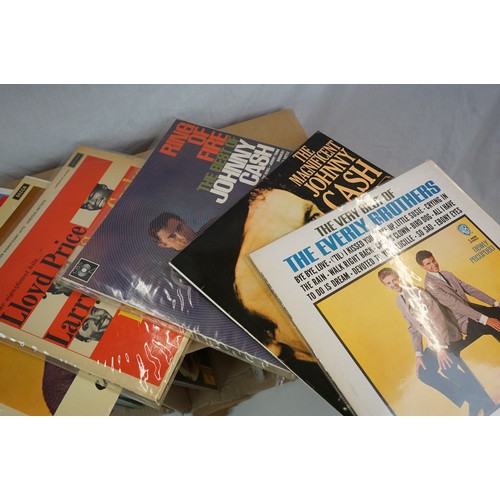 1448 - Vinyl - Approx 100 Rock & Roll LP's featuring Eddie Cochran, Buddy Holly, Frankie Avalon, some compi... 