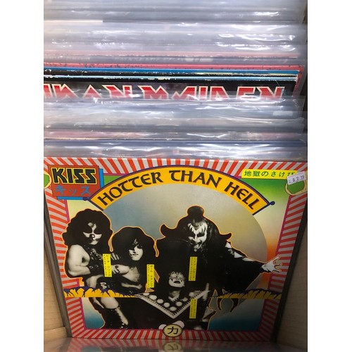 1353 - Vinyl - Approx 65 Rock & Metal LP's featuring KISS, Queen, Black Widow, Iron Maiden, Children Of The... 