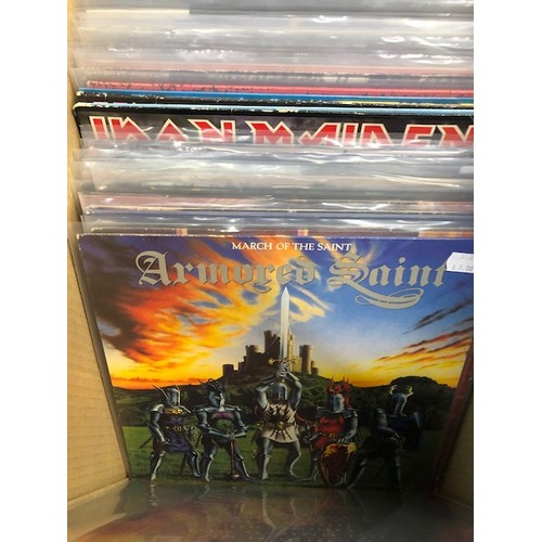 1353 - Vinyl - Approx 65 Rock & Metal LP's featuring KISS, Queen, Black Widow, Iron Maiden, Children Of The... 