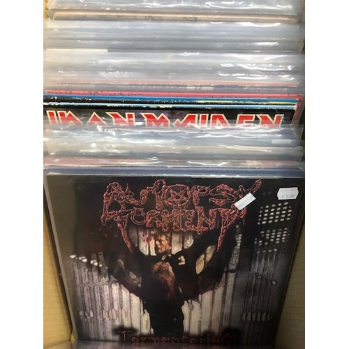 1353 - Vinyl - Approx 65 Rock & Metal LP's featuring KISS, Queen, Black Widow, Iron Maiden, Children Of The... 