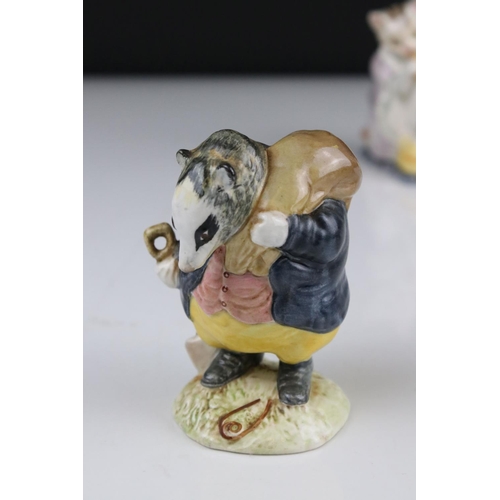 10 - Fourteen Beswick Beatrix Potter Figures to include Old Mr Bouncers, Timmy Willie Sleeping, Mr Tittle... 