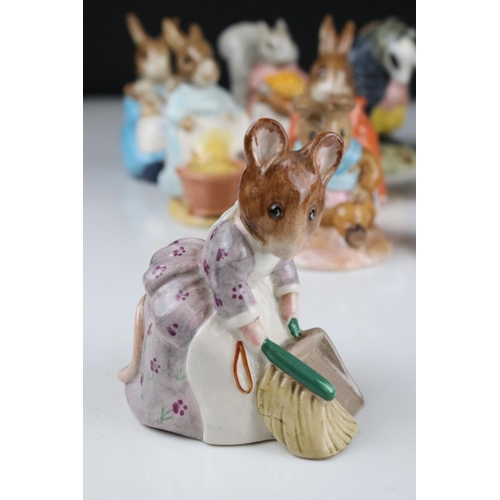 10 - Fourteen Beswick Beatrix Potter Figures to include Old Mr Bouncers, Timmy Willie Sleeping, Mr Tittle... 