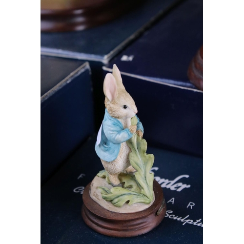 11 - Seven Boxed Border Fine Arts Beatrix Potter Figures to include Mrs Rabbit And Children, Peter Rabbit... 