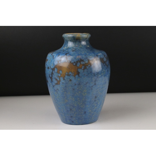 14 - Deep blue glaze shouldered baluster vase, with crystalline overtones by Pierrefonds, pattern #603, f... 