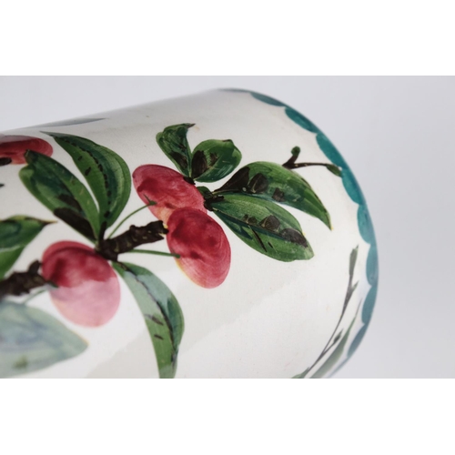 16 - Wemyss Pottery Vase with cherry decoration marked to underside Made In Scotland For W Rowland & Sons... 