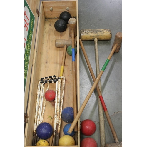 28 - Jaques of London Croquet Set in it's Pine Box