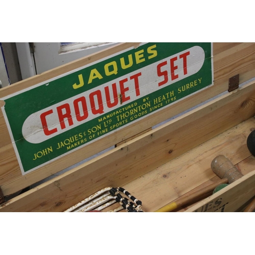 28 - Jaques of London Croquet Set in it's Pine Box