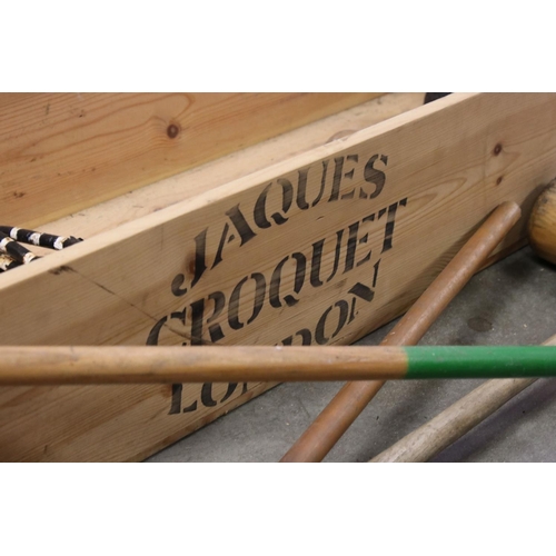 28 - Jaques of London Croquet Set in it's Pine Box