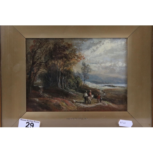 29 - Thomas Whittle Junior (British 1865-1892), pair of framed and glazed watercolours of rural scenes, u... 