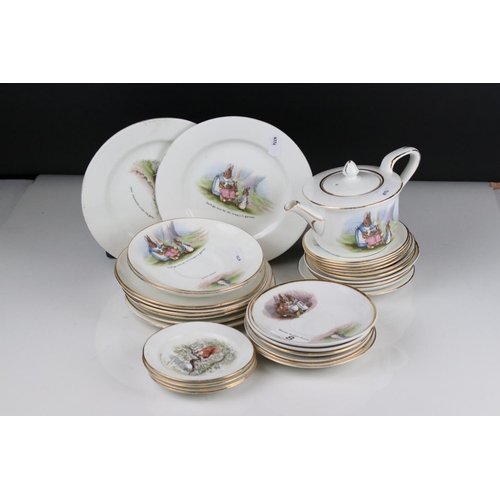 8 - Collection of Grimwades Beatrix Potter Tea Ware to include Saucers, Plates, Teapot, and Jugs (approx... 