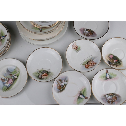 8 - Collection of Grimwades Beatrix Potter Tea Ware to include Saucers, Plates, Teapot, and Jugs (approx... 