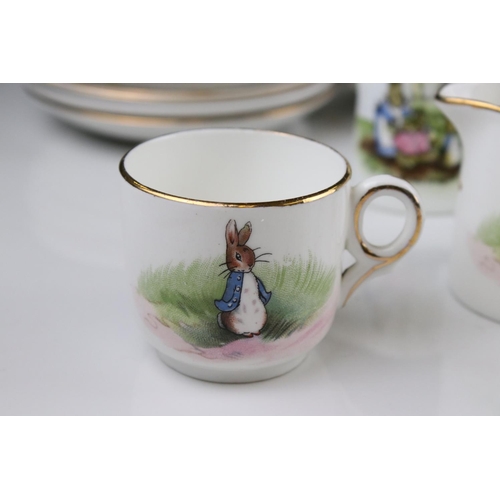 8 - Collection of Grimwades Beatrix Potter Tea Ware to include Saucers, Plates, Teapot, and Jugs (approx... 