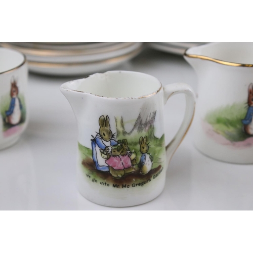 8 - Collection of Grimwades Beatrix Potter Tea Ware to include Saucers, Plates, Teapot, and Jugs (approx... 