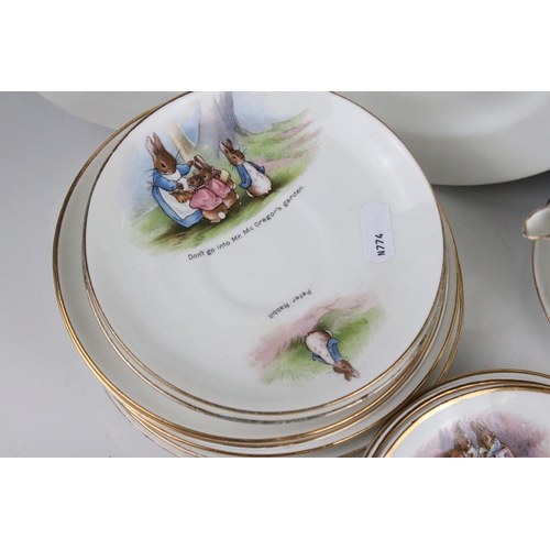 8 - Collection of Grimwades Beatrix Potter Tea Ware to include Saucers, Plates, Teapot, and Jugs (approx... 